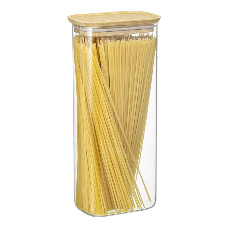 Банка для хранения прямоная glass bamboo, 2 л