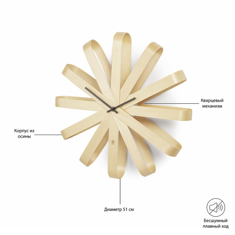 Часы настенные ribbon, D51 см