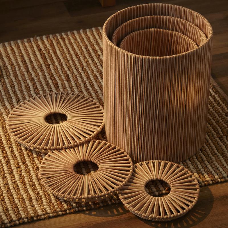 Корзина плетеная dholak beige из коллекции ethnic, размер l