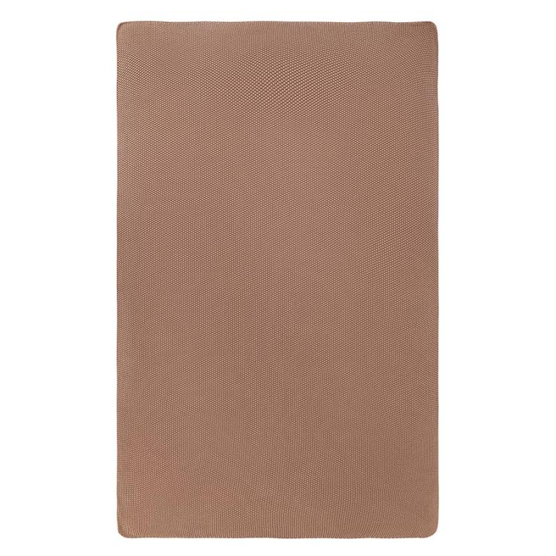 Плед из стираного хлопка цвета мокко из коллекции essential, 130x180 см