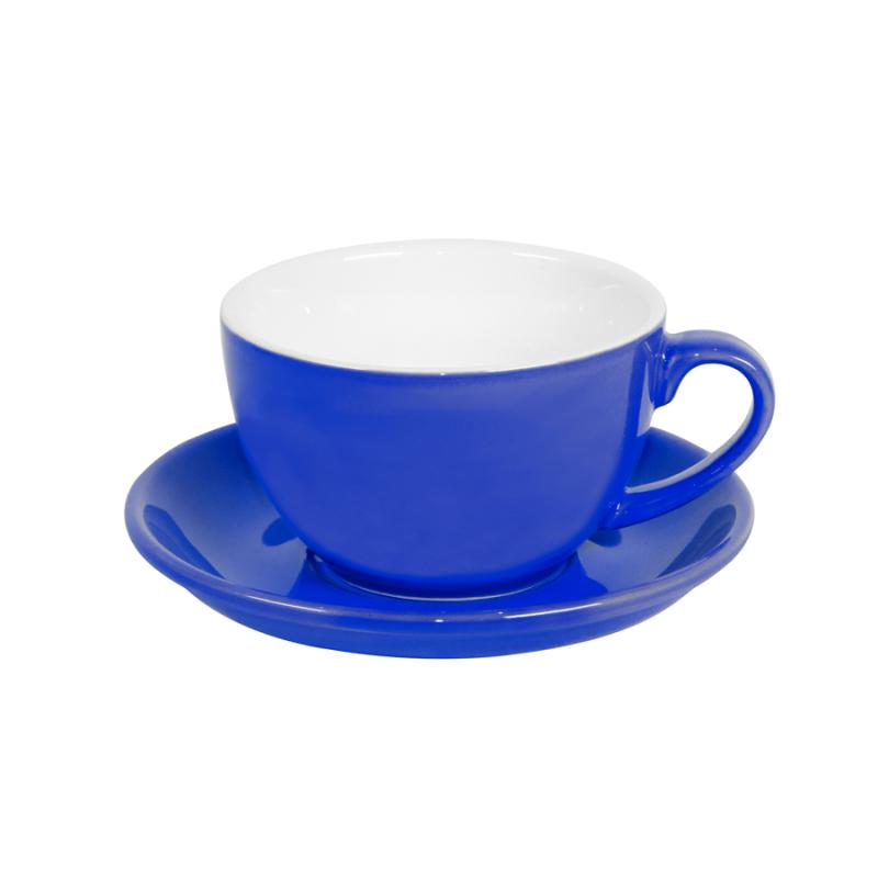 Чайная/кофейная пара CAPPUCCINO, голубой, 260 мл, фарфор