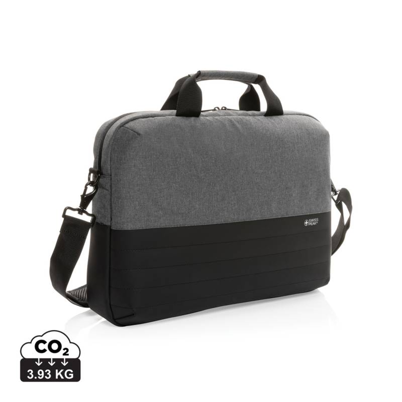 Сумка для ноутбука Swiss Peak с RFID-защитой из rPET AWARE™, 15,6’’