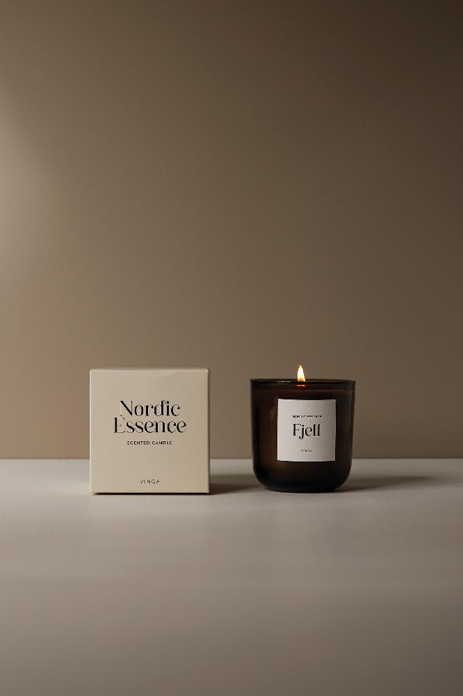 Большая ароматическая свеча VINGA Nordic Essence в стекле