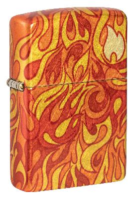 Зажигалка ZIPPO Fire с покрытием 540 Tumbled Brass, латунь, 38x13x57 мм