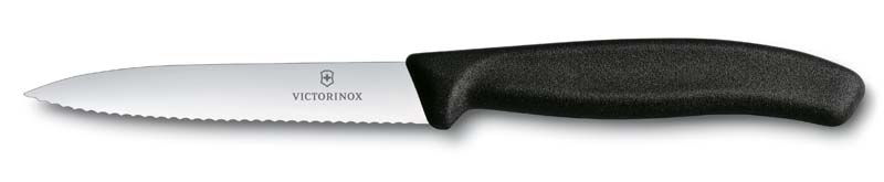 Нож для овощей VICTORINOX SwissClassic, лезвие 10 см с волнистой кромкой