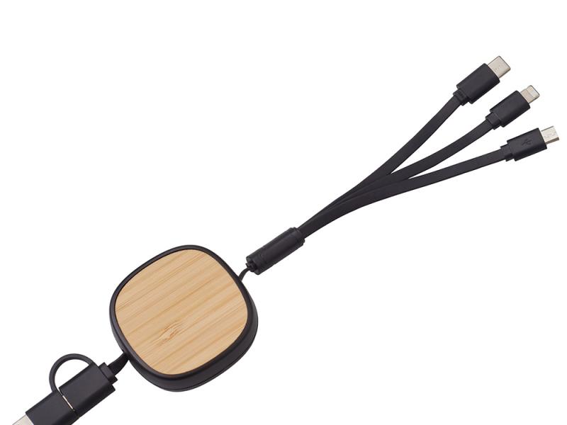 Универсальный кабель с ретрактором 3-в-1 Retrax