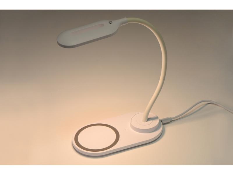 Настольный светильник с беспроводной зарядкой Flamp