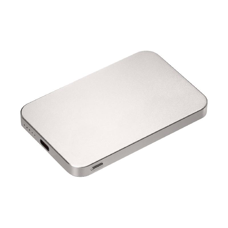 Внешний аккумулятор Артекс PD (Artex PD) 5000mAh с функцией беспроводной зарядки 15W, титановый
