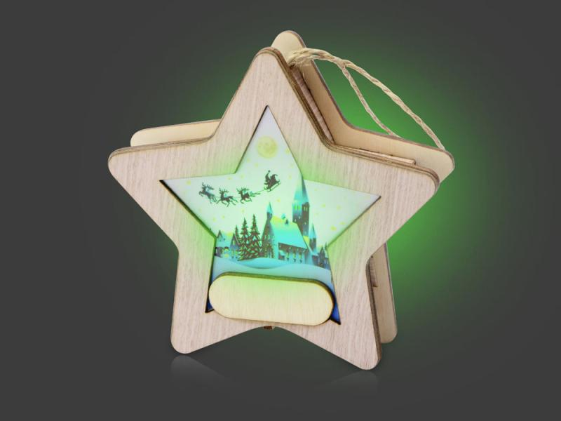 Новогодняя подвеска с подсветкой Звезда