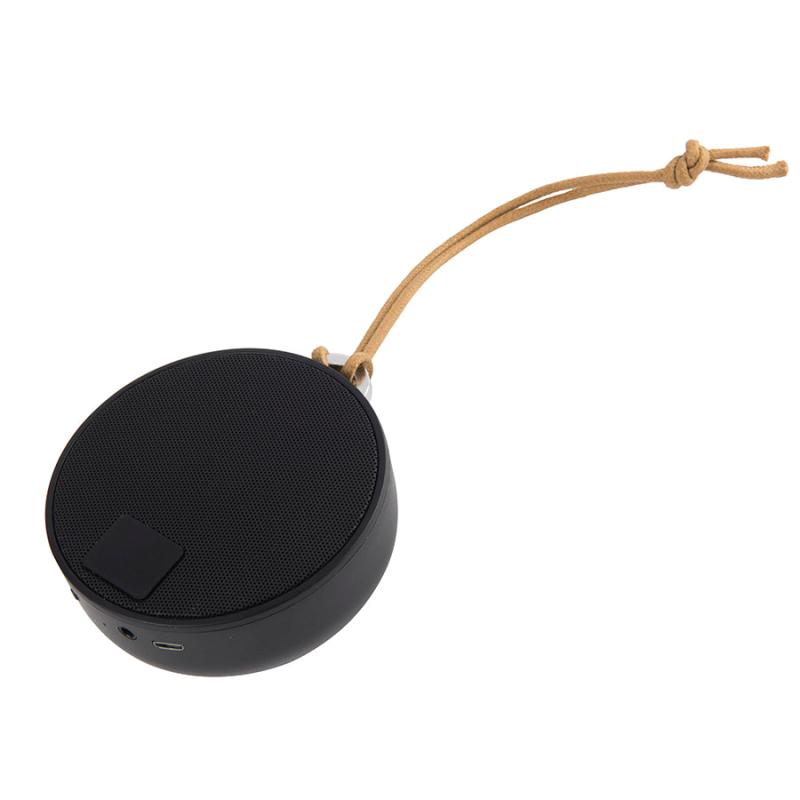 Портативная bluetooth-колонка STRAP, белый с коричневым, 8,5х4 см, пластик