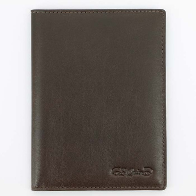 Обложка для паспорта SQuire, натуральная воловья кожа, гладкая, 13,4 x 10 x 0,5 см