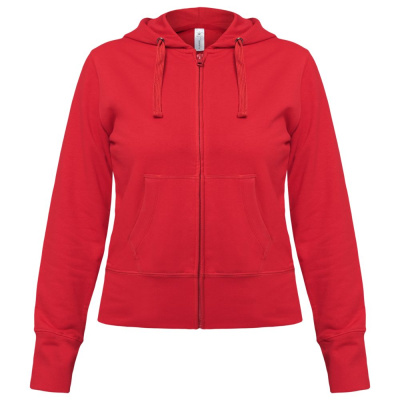 Толстовка женская Hooded Full Zip красная