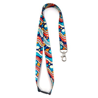 Ланъярд полноцветный Флип с карабином и замком безопасности, 15 мм