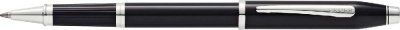 Ручкароллер Cross Century II Black lacquer,   с отделкой родием