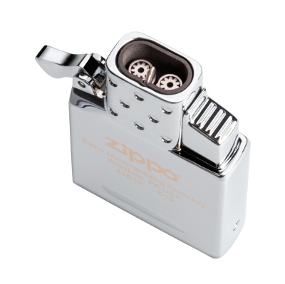 Газовый вставной блок для широкой зажигалки Zippo, двойное турбо пламя, нержавеющая