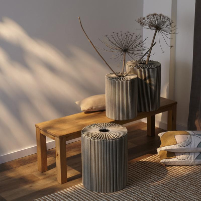 Корзина плетеная dholak grey из коллекции ethnic, размер s