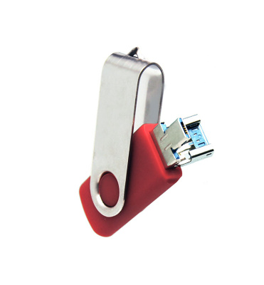 Флеш накопитель USB 3.0OTG Twister Smart 16GB, пластик Софт Тачметалл