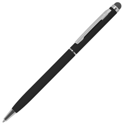 TOUCHWRITER SOFT, ручка шариковая со стилусом для сенсорных экранов, красный/хром, металл/soft-touch