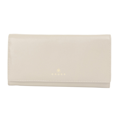 Кошелёк Cross Monaco Ivory, кожа наппа, гладкая, 20 x 11 x 2,5 см