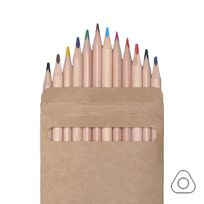 Цветные карандаши KINDERLINE middle,12 цветов, дерево, картон
