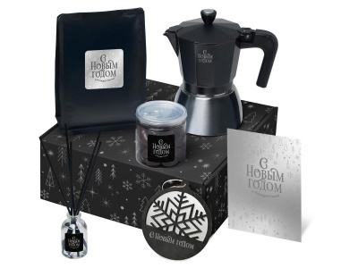 Подарочный набор Re:Vive с гейзерной кофеваркой, кофе и диффузором