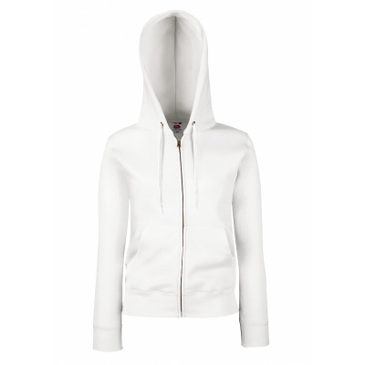 Толстовка "Lady-Fit Hooded Sweat Jacket", белый_XL, 75% х/б, 25% п/э, 280 г/м2